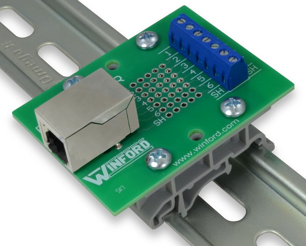 Rj Rj P C Shielded Jack Breakout Board With Screw Terminals