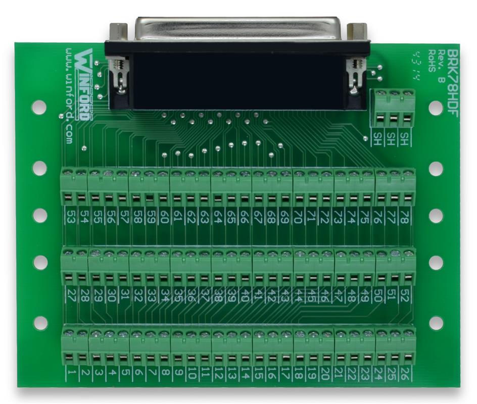 Db Hd Breakout Board With Screw Terminals Winford Engineering