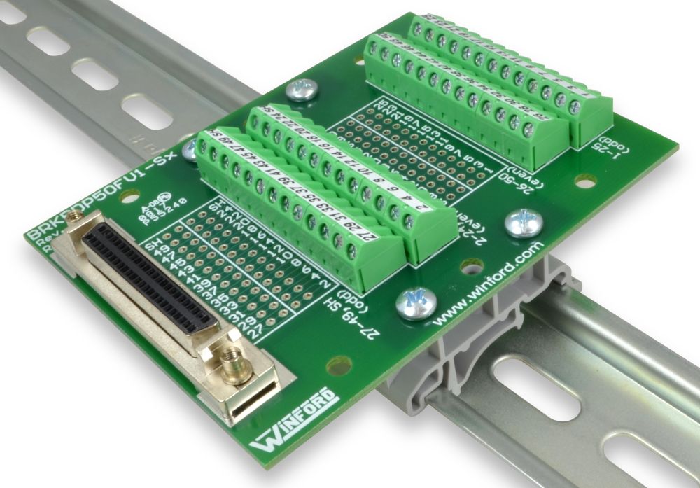 Half Pitch Dsub Pin Breakout Board With Screw Terminals Winford