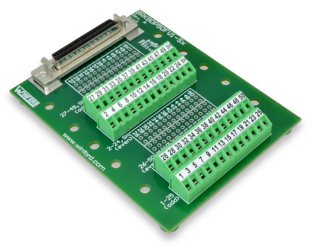 Half-pitch Dsub (hpdsub) 50-pin Cables - Winford Engineering