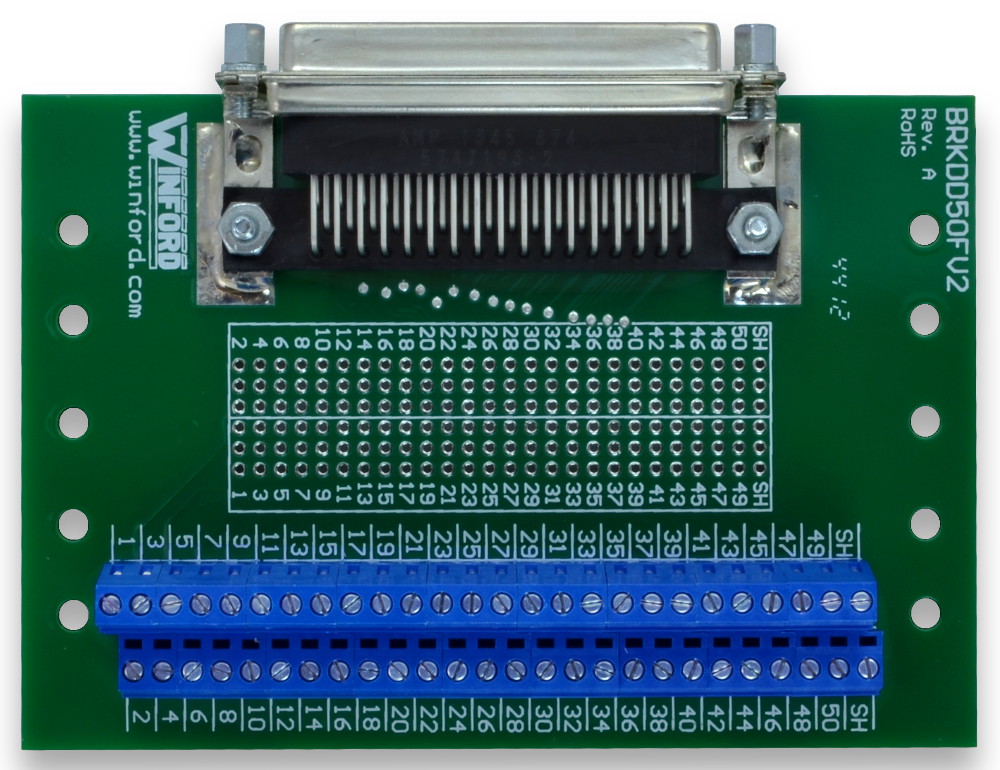 Db Breakout Board With Screw Terminals Winford Engineering