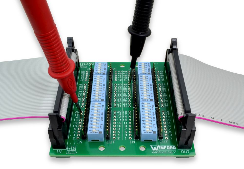 Diagnostic Breakout Board with Switches 2x25 0.1" Header (50 position