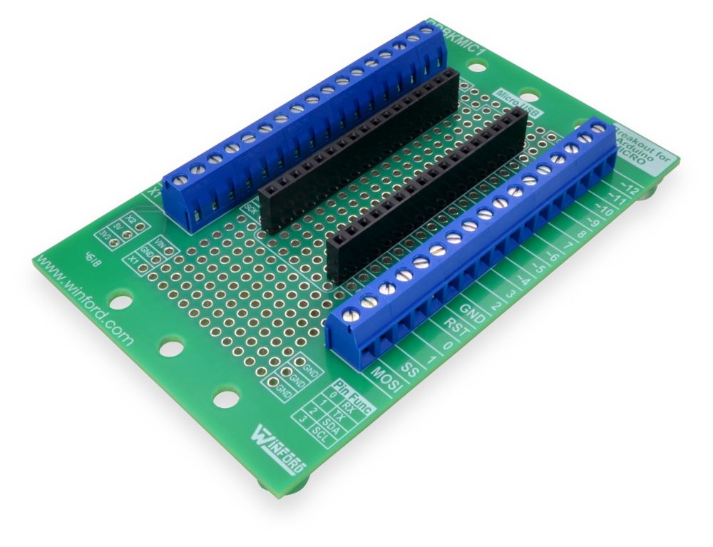 Breakout For Arduino MICRO Winford Engineering