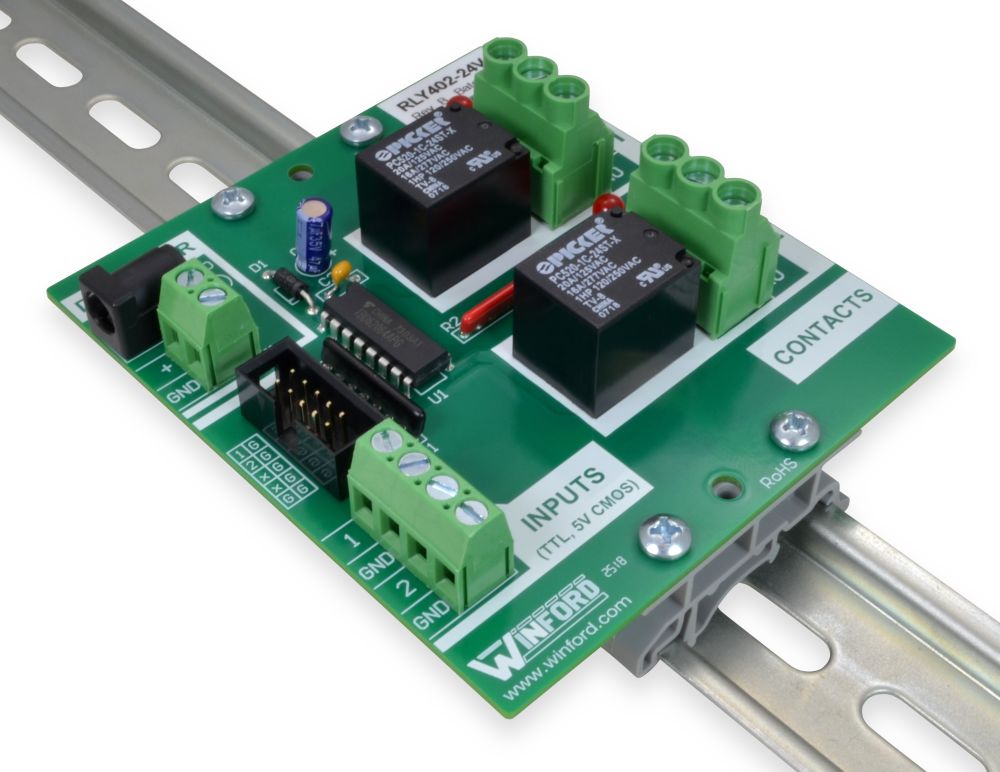 Relay Board TTL Logic Level Inputs, 2 SPDT 16A Relays Winford