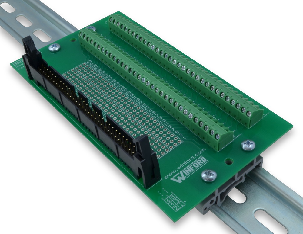 2x32 0.1" Header (64 Pin IDC Breakout Board with Screw Terminals