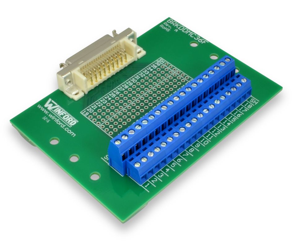 MDR 36-Pin Breakout Board with Screw Terminals - Winford Engineering