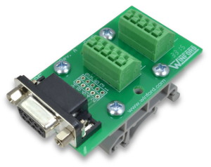 DB9 Breakout Board with Spring Connection Terminals - Winford Engineering