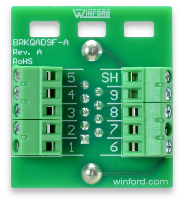 DB9 Panel Mount Breakout Board - Winford Engineering