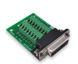 DB15 Slim Breakout Board with Screw Terminals - Winford Engineering