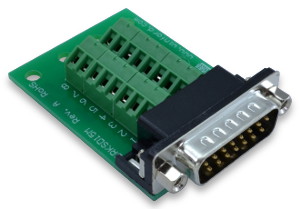 Db15 Slim Breakout Board With Screw Terminals - Winford Engineering