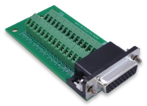 DB26HD Slim Breakout Board with Screw Terminals - Winford Engineering