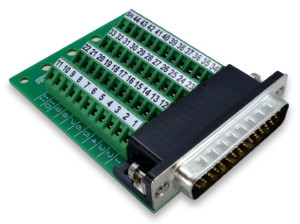 DB44HD Slim Breakout Board with Screw Terminals - Winford Engineering