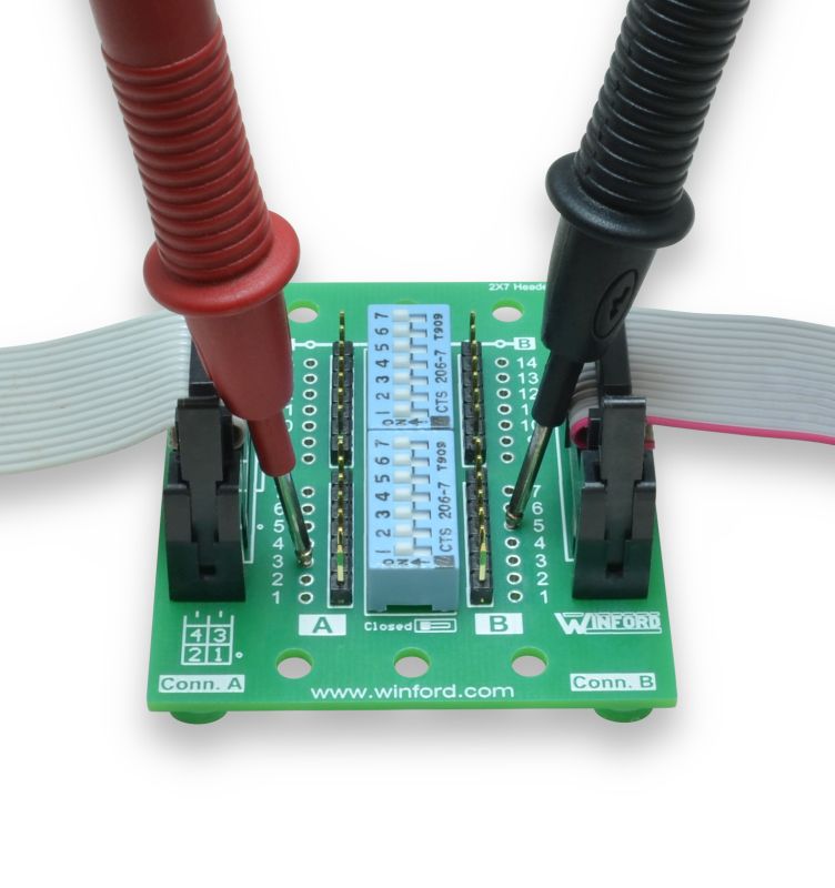 Diagnostic Breakout Board with Switches: 2x7 0.1