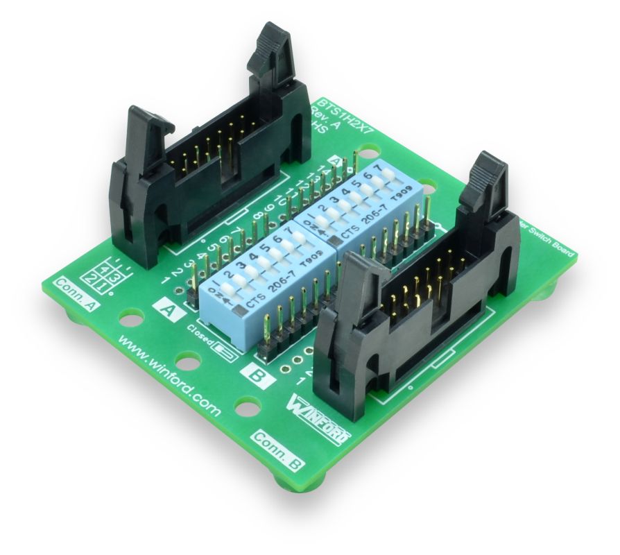 Diagnostic Breakout Board with Switches: 2x7 0.1