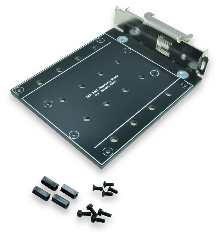 DIN Rail Mounting Plate with Right Angle Bracket, for Jetson Nano ...